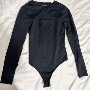 Abercrombrie Black Long Sleeve Bodysuit